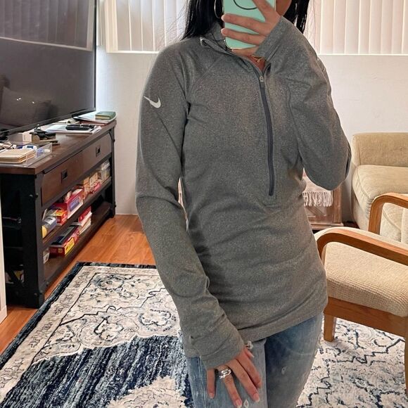 Nike Pro dri fit long sleeve 1/2 zip running top - Picture 2 of 12